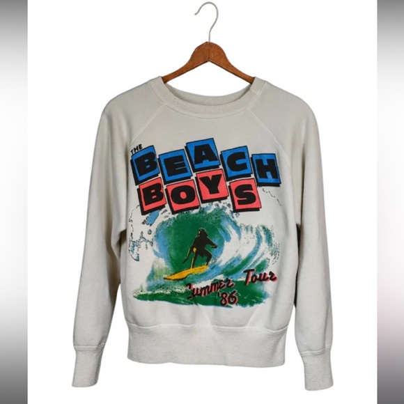 MADEWORN Beach Boys Summer Tour '86 Sweatshirt In
White Size XS - Picture 1 of 5